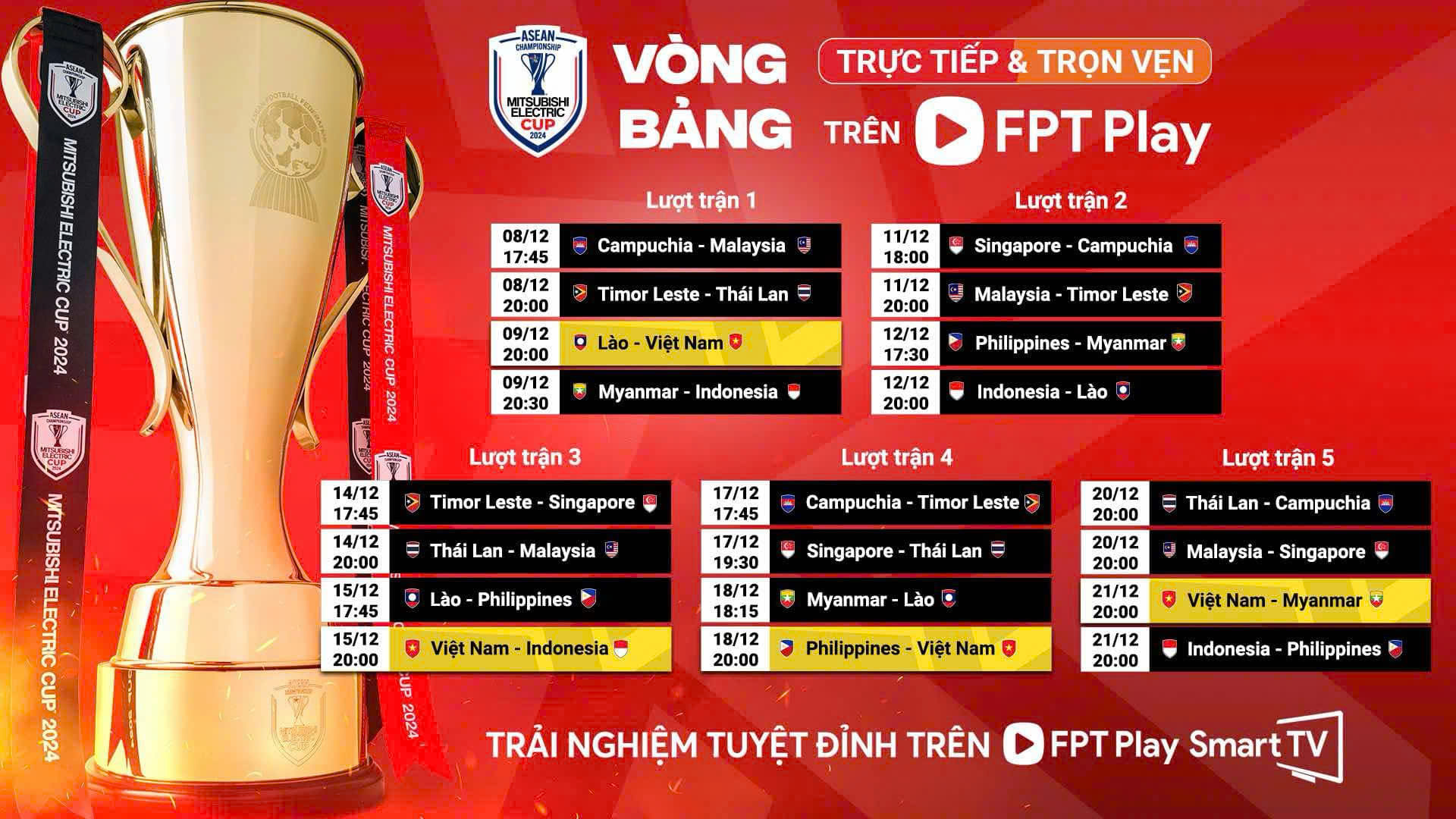 Xem trực tiếp đội tuyển Việt Nam và trọn vẹn AFF Cup 2024 ở đâu, kênh nào?- Ảnh 2.