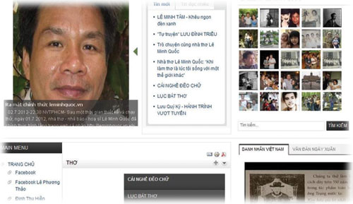 Nhà thơ Lê Minh Quốc lập web cá nhân quảng bá văn chương