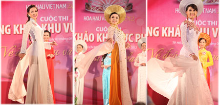 Các thí sinh vào vòng chung kết Hoa hậu Việt Nam 2012 