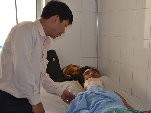 Tài xế Nguyễn Xuân Hà bị thương nặng nhất