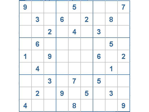 Mời các bạn thử sức với ô số Sudoku 2079 mức độ Khó
