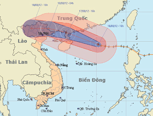 Bão giật cấp 8-9 đổ bộ Quảng Ninh và Hải Phòng