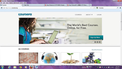 Giao diện website Coursera - Ảnh: Minh Trung 