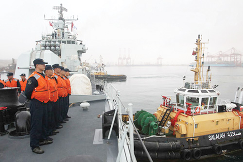 Tàu chiến Trung Quốc ghé thăm cảng Salalah của Oman - Ảnh: Chinamil.com.cn