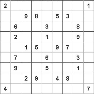 Mời các bạn thử sức với ô số Sudoku 2062 mức độ Rất khó 1