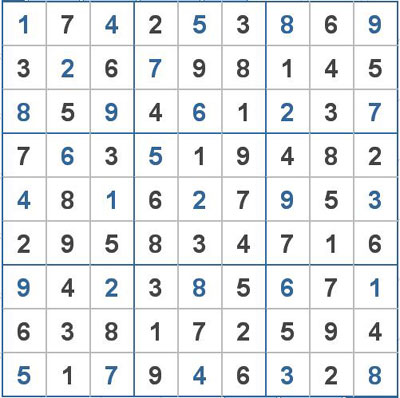 Mời các bạn thử sức với ô số Sudoku 2068 mức độ Khó 2