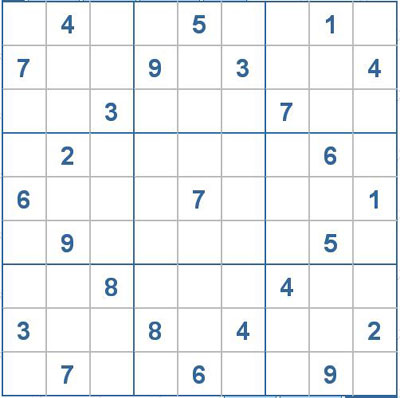Mời các bạn thử sức với ô số Sudoku 2068 mức độ Khó 1