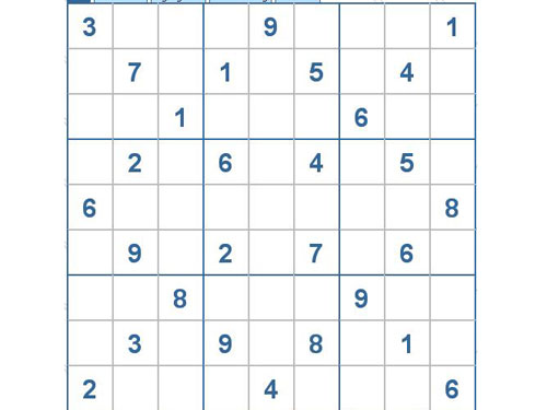 Mời các bạn thử sức với ô số Sudoku 2089 mức độ Khó