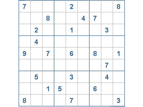 Mời các bạn thử sức với ô số Sudoku 2095 mức độ Khó