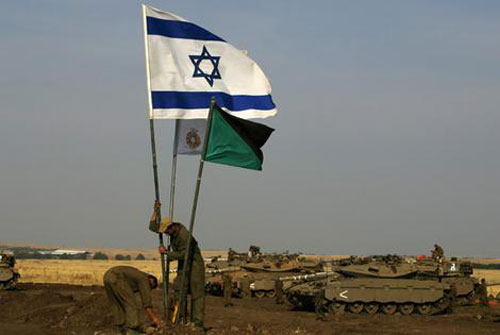 Xe tăng Israel trên Cao nguyên Golan trong một cuộc tập trận