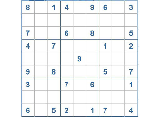 Mời các bạn thử sức với ô số Sudoku 2104 mức độ Rất Khó