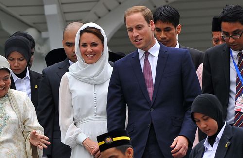 Vợ chồng Vợ chồng Hoàng tử Anh William và Công nương Catherine Middleton tại Malaysia ngày 14.9 trong chuyến công du châu Á - Ảnh: AFP