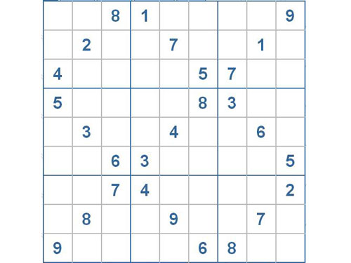 Mời các bạn thử sức với ô số Sudoku 2134 mức độ Khó