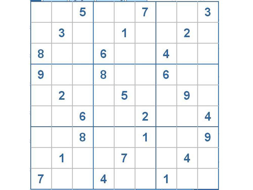 Mời các bạn thử sức với ô số Sudoku 2140 mức độ Khó