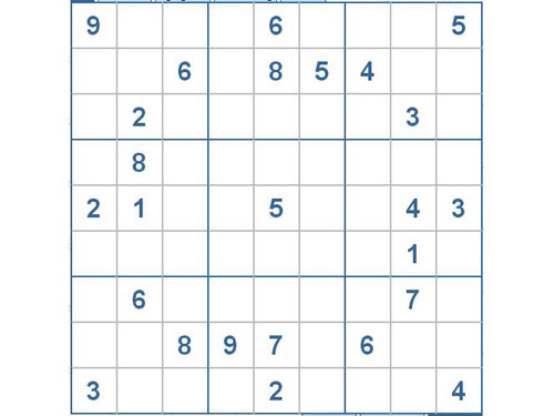 Mời các bạn thử sức với ô số Sudoku 2143 mức độ Khó