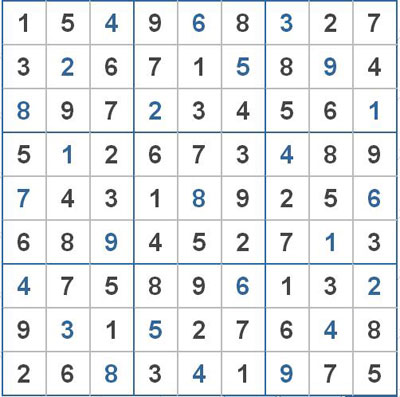 Mời các bạn thử sức với ô số Sudoku 2133 mức độ Khó 1