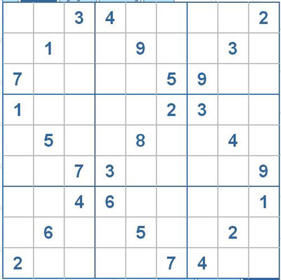 Mời các bạn thử sức với ô số Sudoku 2139 mức độ Rất khó