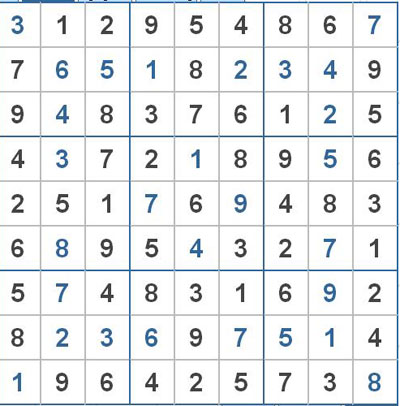 Mời các bạn thử sức với ô số Sudoku 2139 mức độ Rất khó 1