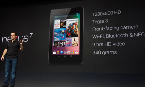 Google; Nexus 7; máy tính bảng; Surface; Kindle Fire; iPad Mini