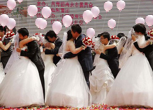 Một đám cưới tập thể ở Trung Quốc