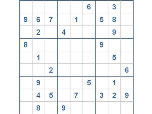 Mời các bạn thử sức với ô số Sudoku 2150 mức độ Khó