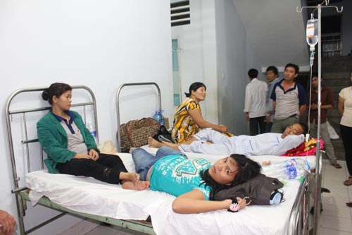 Các bệnh nhân đang nằm điều trị tại bệnh viện Đa khoa Tây Ninh