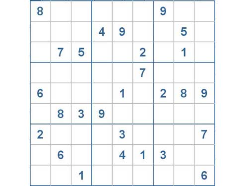 Mời các bạn thử sức với ô số Sudoku 2168 mức độ Khó