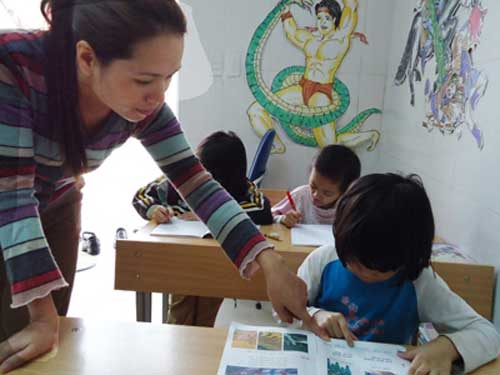 Lớp học đặc biệt do cô giáo Tô Thị Tuyết làm chủ nhiệm