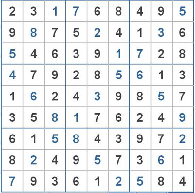 Mời các bạn thử sức với ô số Sudoku 2156 mức độ Khó 1