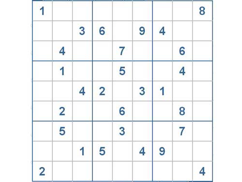 Mời các bạn thử sức với ô số Sudoku 2184 mức độ Khó