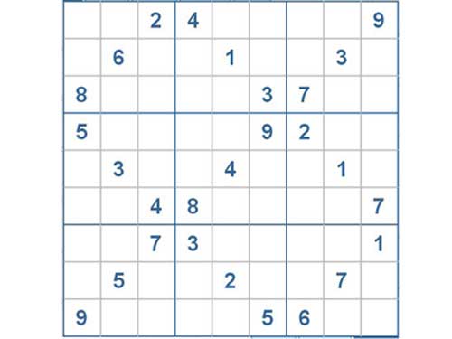 Mời các bạn thử sức với ô số Sudoku 2193 mức độ Khó