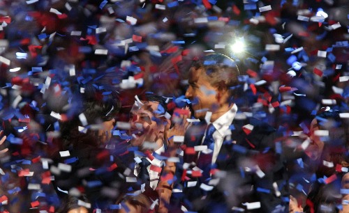 Ngày 7.11, giây phút ăn mừng tái đắc cử của Tổng thống Mỹ của ông Barack Obama ở Chicago (Mỹ)
