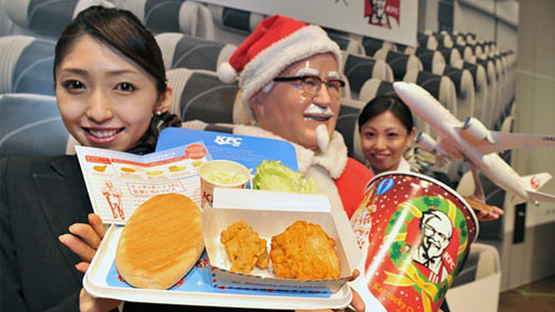 Hãng hàng không Japan Airlines giới thiệu món ăn KFC trong thực đơn