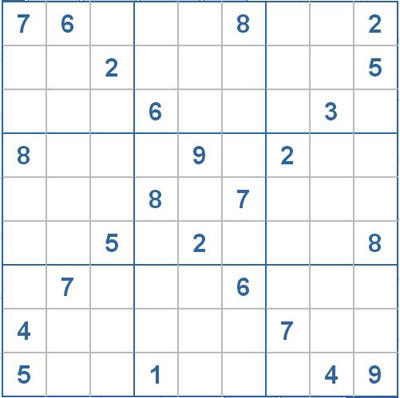 Mời các bạn thử sức với ô số Sudoku 2179 mức độ Khó 