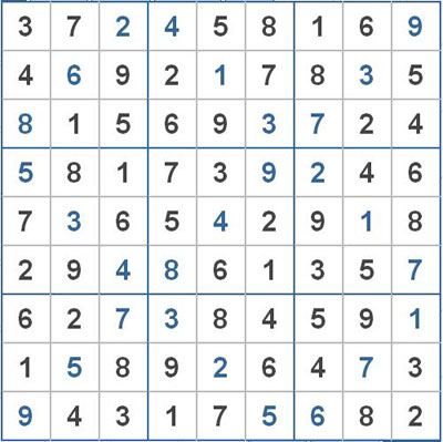 Mời các bạn thử sức với ô số Sudoku 2200 mức độ Khó