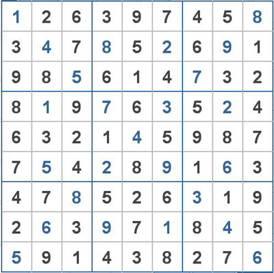 Mời các bạn thử sức với ô số Sudoku 1965 mức độ Khó