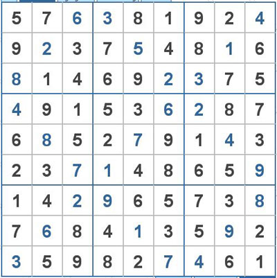 Mời các bạn thử sức với ô số Sudoku 1971 mức độ Rất khó