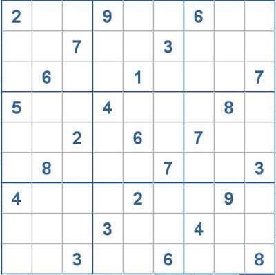 Mời các bạn thử sức với ô số Sudoku 1974 mức độ Khó 2