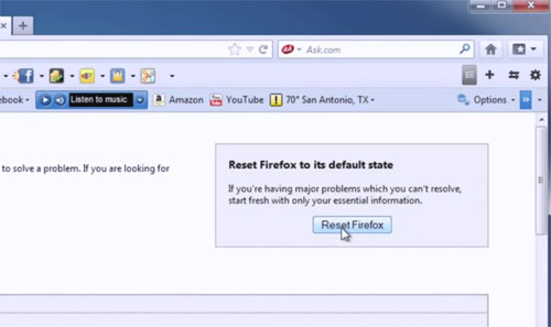 Tính năng "reset" vừa được bổ sung vào bên trong bản Firefox 13 beta 