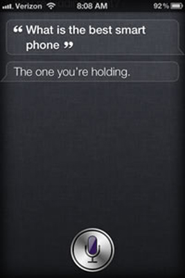 Siri bây giờ lại cho rằng iPhone 4S mới chính là chiếc điện thoại thông minh tốt nhất 