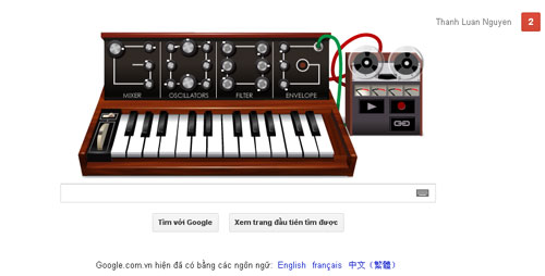 Chơi nhạc Moog trên Google