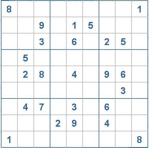 Mời các bạn thử sức với ô số Sudoku 1966 mức độ Khó 1