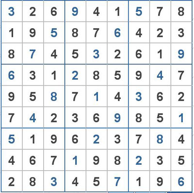 Mời các bạn thử sức với ô số Sudoku 1972 mức độ Khó 2