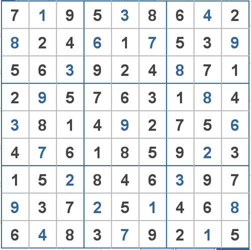 Mời các bạn thử sức với ô số Sudoku 1975 mức độ Khó 2