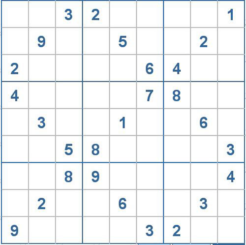 Mời các bạn thử sức với ô số Sudoku 1975 mức độ Khó 1