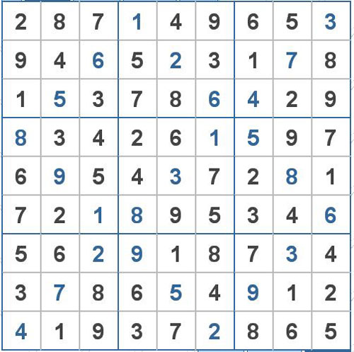 Mời các bạn thử sức với ô số Sudoku 1978 mức độ Rất Khó 2