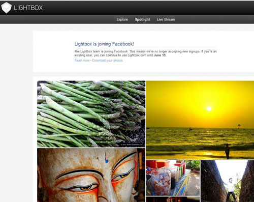 Facebook; Lightbox; mạng xã hội