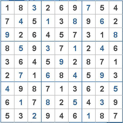 Mời các bạn thử sức với ô số Sudoku 1992 mức độ Rất khó