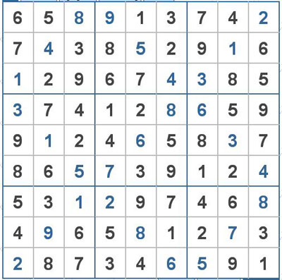 ô số Sudoku 1995 mức độ Khó 1