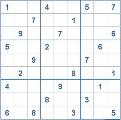 Mời các bạn thử sức với ô số Sudoku 2007 mức độ Khó 1
